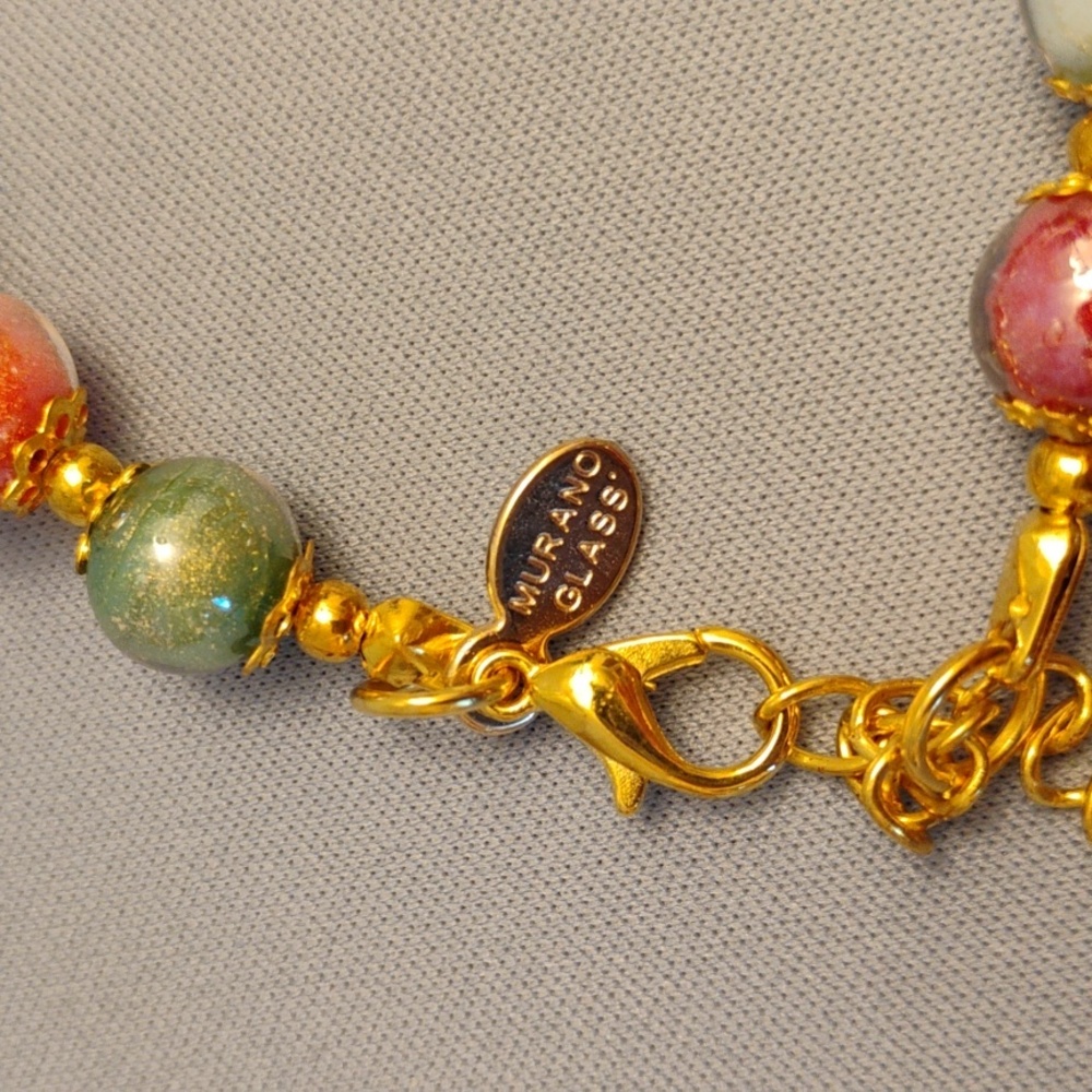 Stauer Murano Prisma Spectrum Necklace And Bracelet Set New In Stauer Satin Bag - Picture 5 of 13